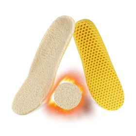 Thickened Invisible Winter Thermal Insole Suction (Option: Beige-S)