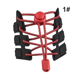 Color Elastic Band Shoelace For Lazy People (Option: 1 Big Red-120cm)