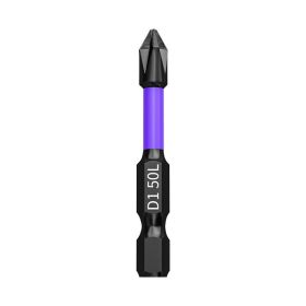 D1 Anti-skid Impact Resistance Bit Cross Screwdriver Bits Magnetic Electric Drill Strong Magnetic Driver Bits High Hardness Bit Anti-skid Tooth (Option: 50mm-6pcs-D1)